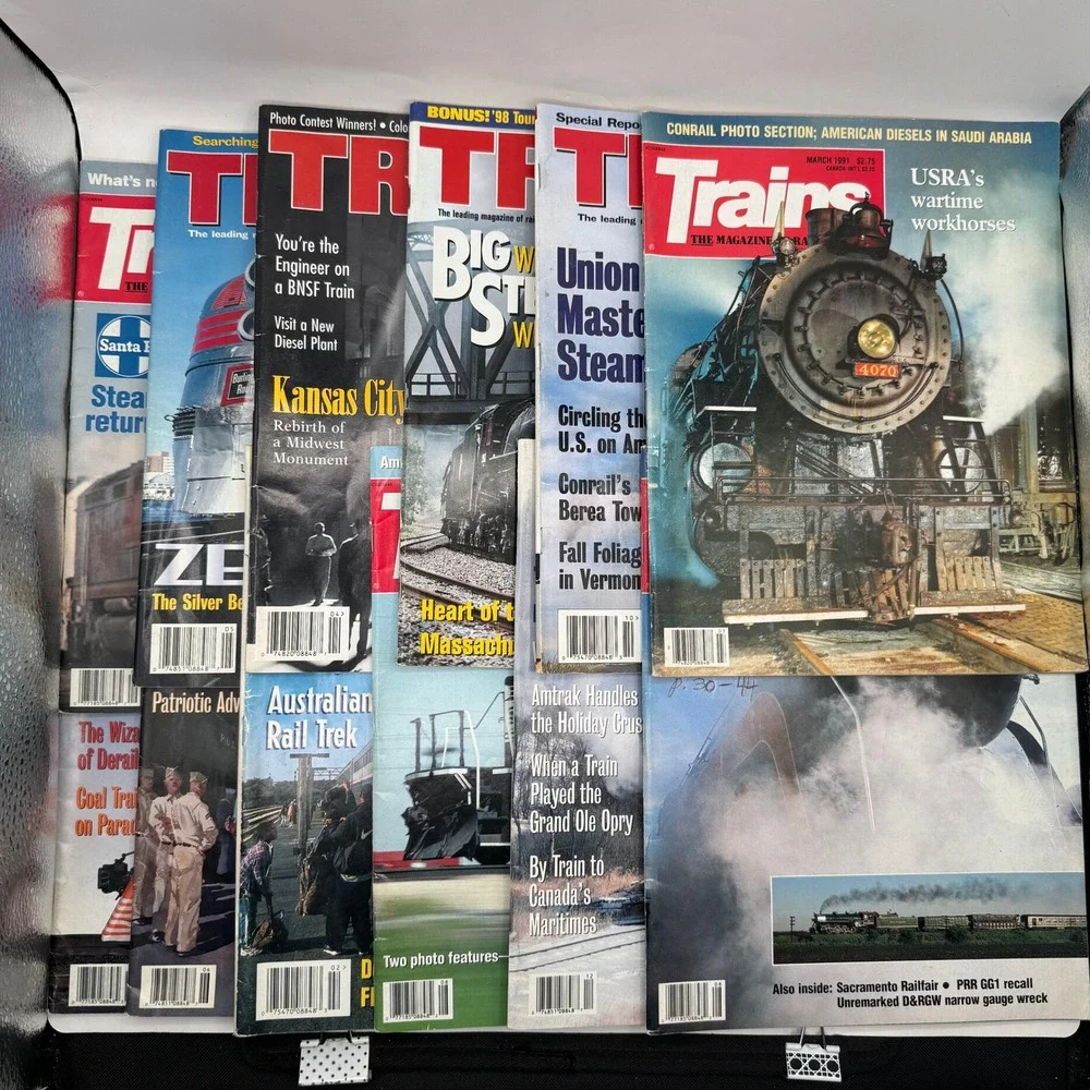 Trains Magazine Lot 12 Issues 1990s Vintage Railroading Steam Diesel History